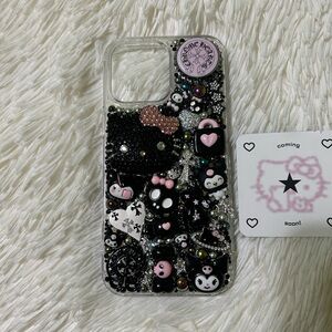 Handmade iPhone 16 Pro Max Junk Case Bling Hello Kitty Goth Kawaii Luxury Y2K